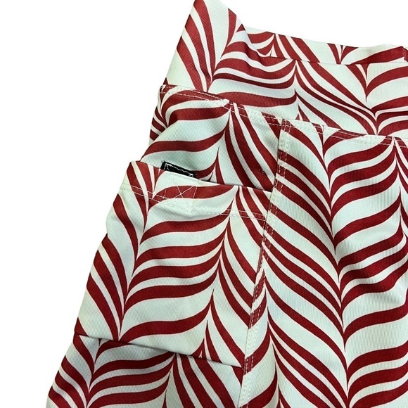 RUNNING Skirts Small Athletic Skort Red White Candystripe Mini Shorts - Picture 5 of 10